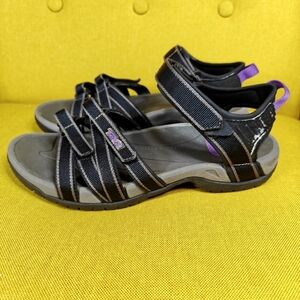 Teva Tirra Sandals  Hiking Sport Strappy Grey Black Outdoor Women's Shoes Size 7